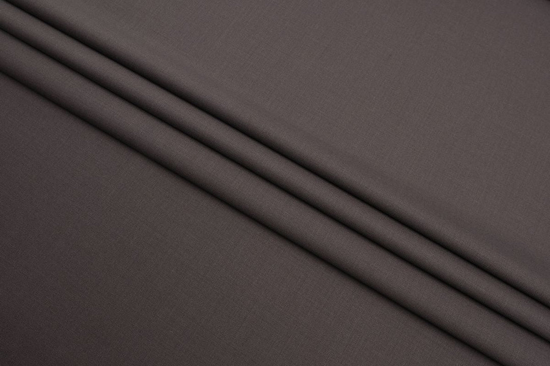 Coffee Brown Solid/Plain Merino Wool Jacket