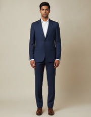 Blue birdseye suit – front