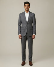 Grey Checks Merino Wool Suit