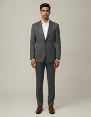 Dark Blue Texture Merino Wool Suit