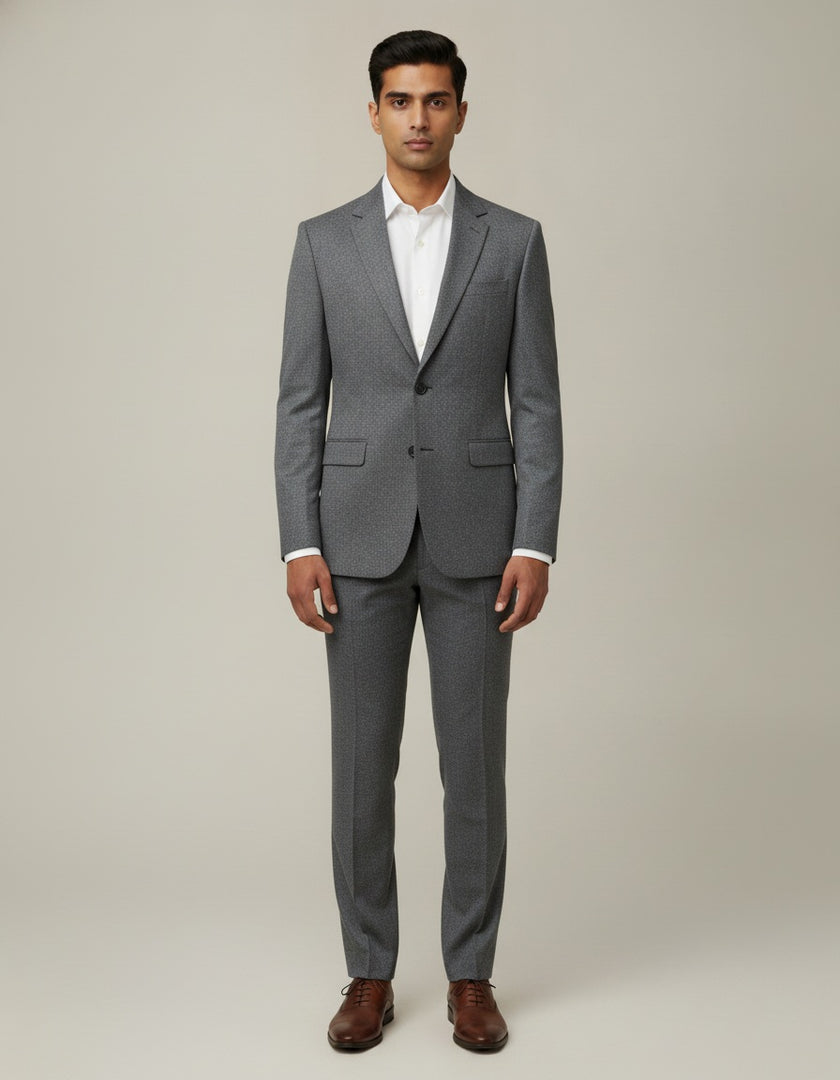 Brown Birdseye Merino Wool Suit