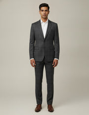 Brown Prince of Wales Check Merino Wool Suit