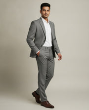 Grey Birdseye Merino Wool Suit