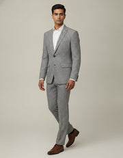 Black houndstooth suit – walking