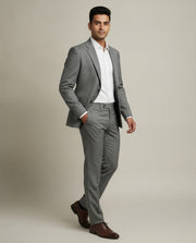 Grey Pick N Pick Merino Wool Suit