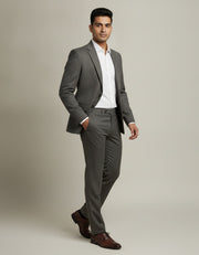 Brown Birdseye Merino Wool Suit