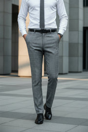 Black Prince of Wales Check Merino Wool Suit