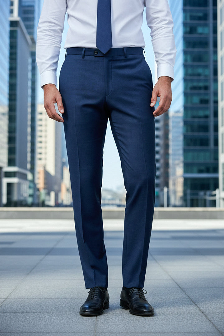 Blue Birdseye Merino Wool Pant