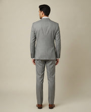Grey Sharkskin Merino Wool Suit