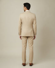 Beige merino wool suit – back