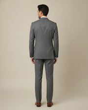Grey Stripe Merino Wool Suit