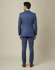 Blue Checks Merino Wool Suit