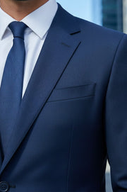 Blue Birdseye Merino Wool Suit