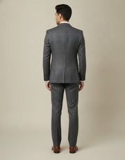 Dark Grey Glen Checks Merino Wool Suit