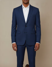 Blue birdseye suit – detail