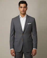 Grey Checks Merino Wool Suit