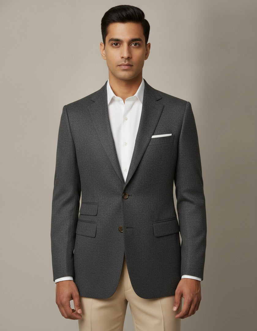 Brown Birdseye Merino Wool Suit