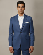 Blue Checks Merino Wool Suit
