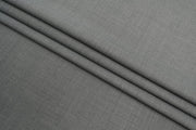Grey Solid/Plain Merino Wool Suit