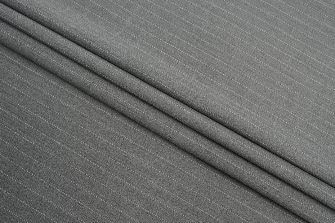 Grey Stripe Merino Wool Suit