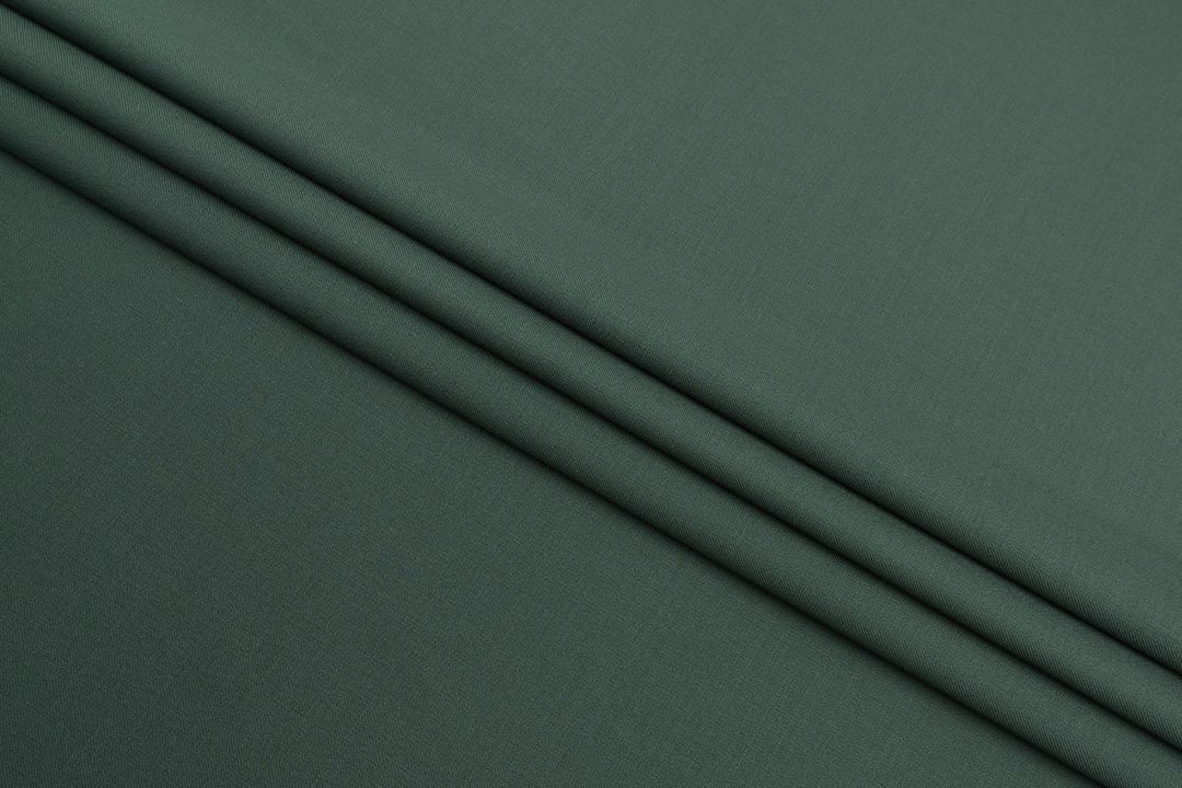 Green Solid/Plain Merino Wool Suit