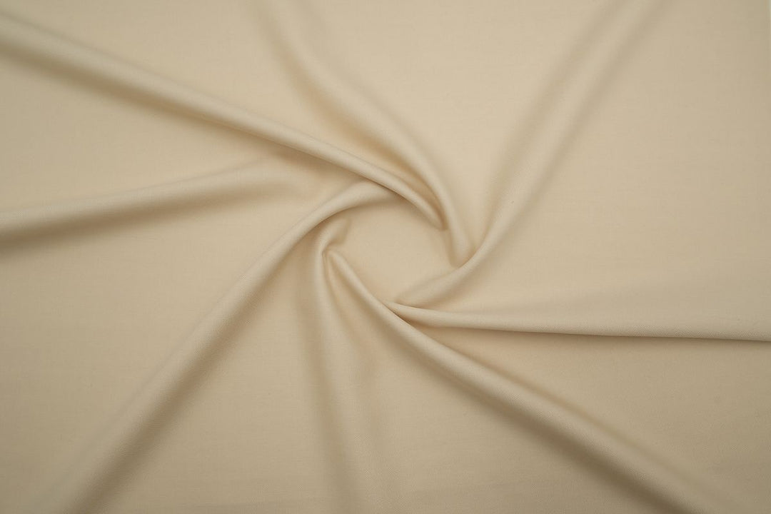Beige merino wool fabric