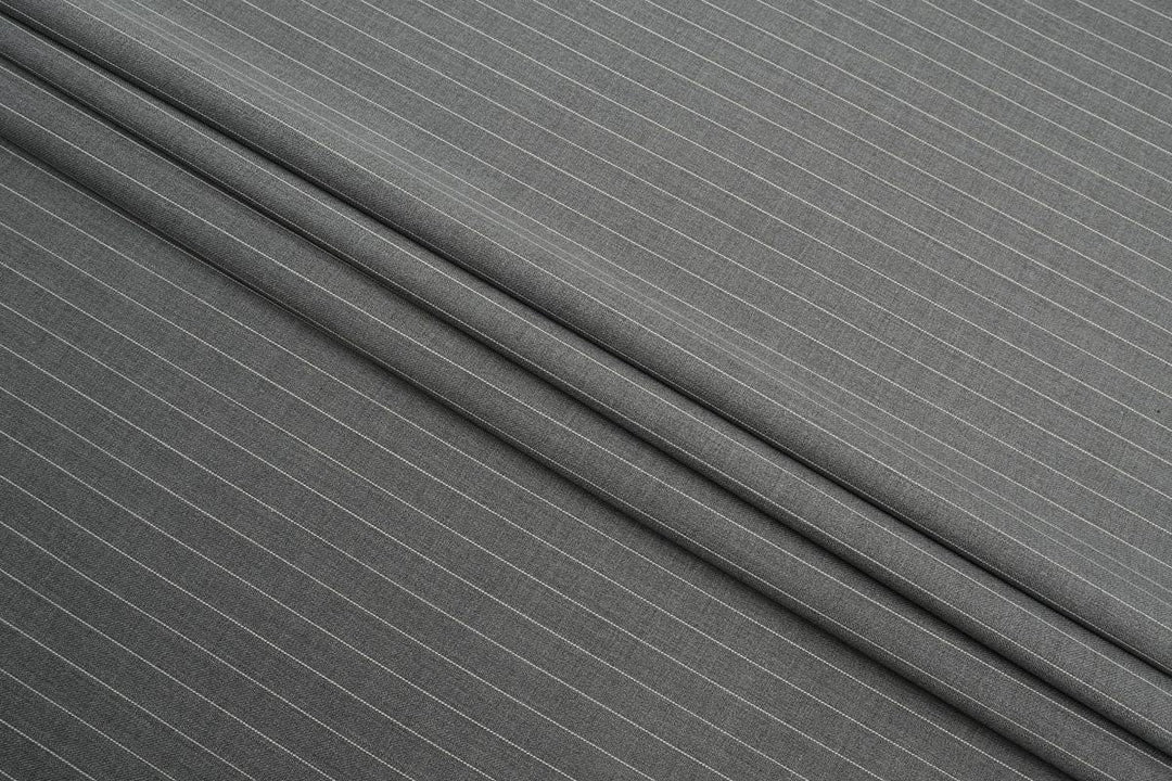Grey Stripe Merino Wool Suit