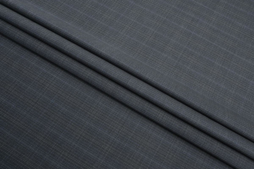 Dark Grey Checks Merino Wool Suit