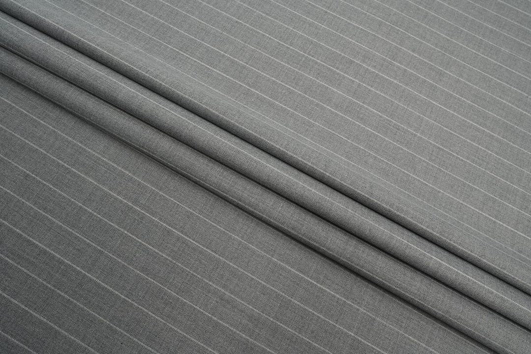 Grey Stripe Merino Wool Pant