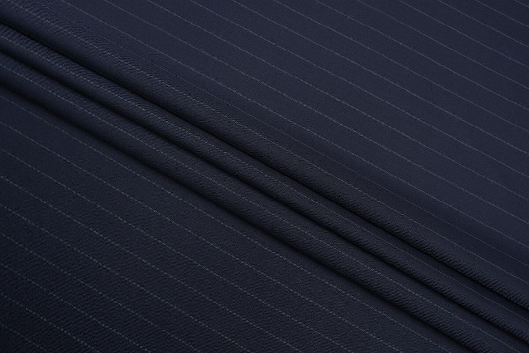 Dark Blue Stripe Merino Wool Suit