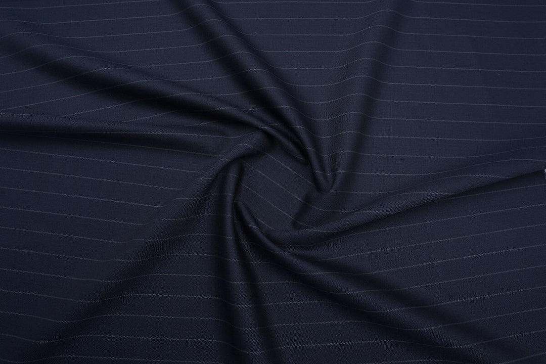 Dark Blue Stripe Merino Wool Jacket