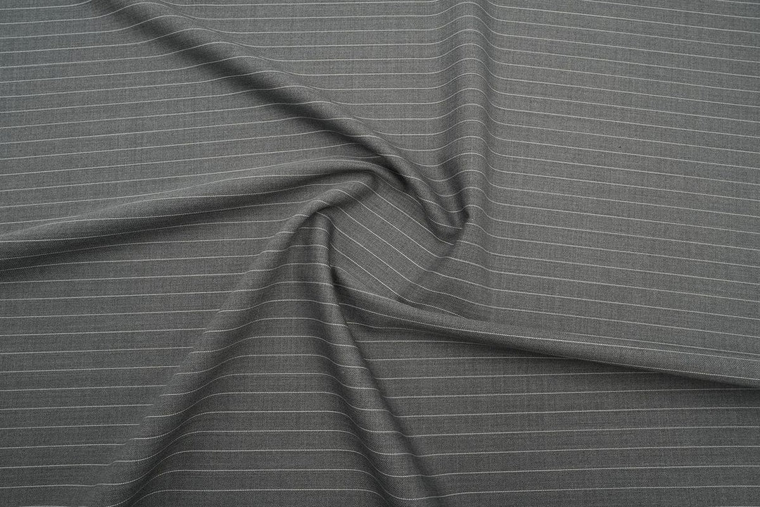 Grey Stripe Merino Wool Suit