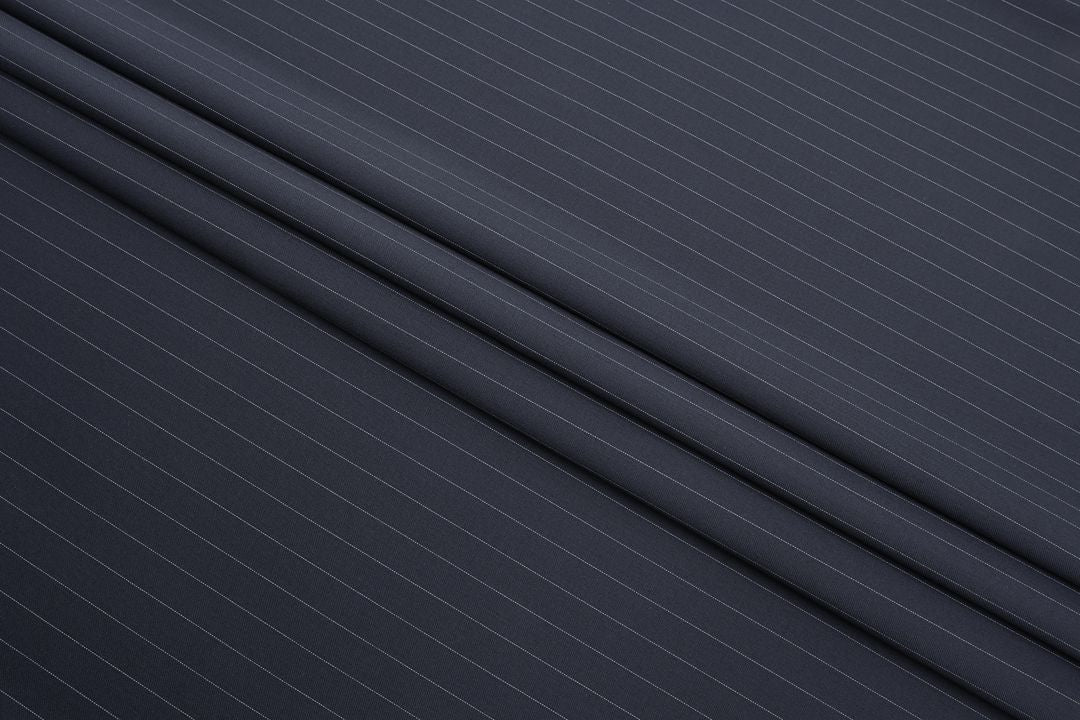 Dark Blue Stripe Merino Wool Jacket