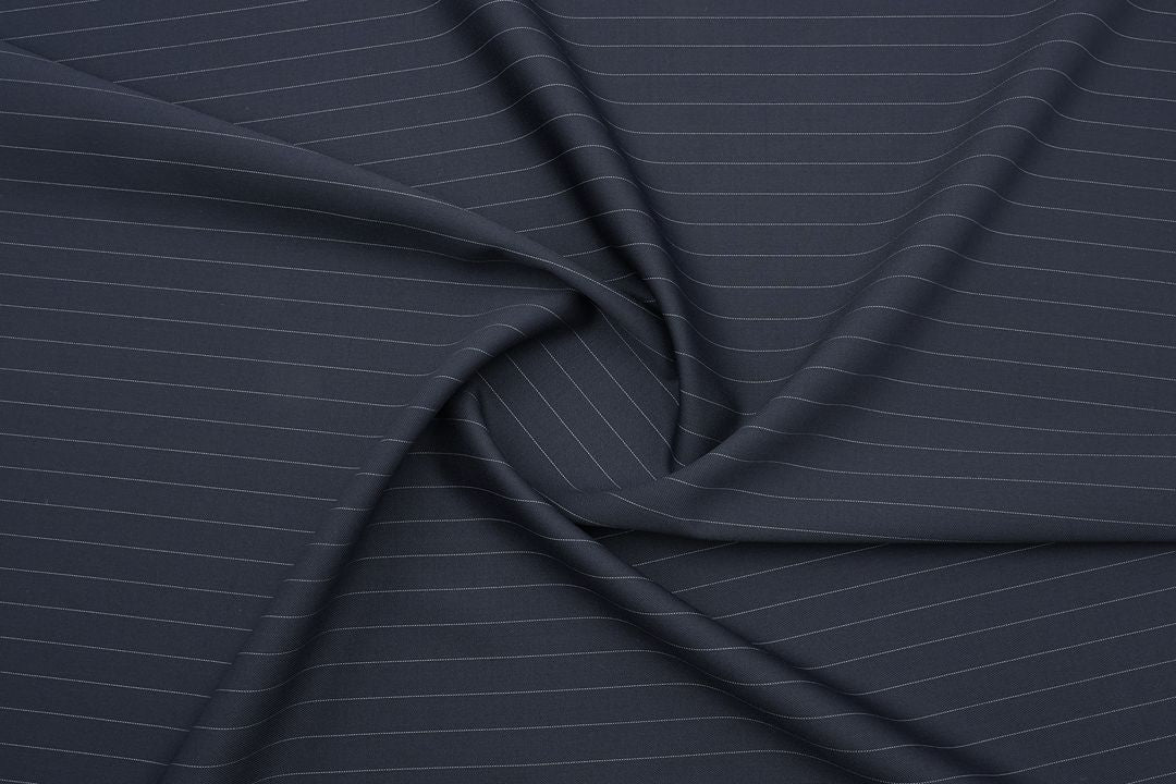 Dark Blue Stripe Merino Wool Suit
