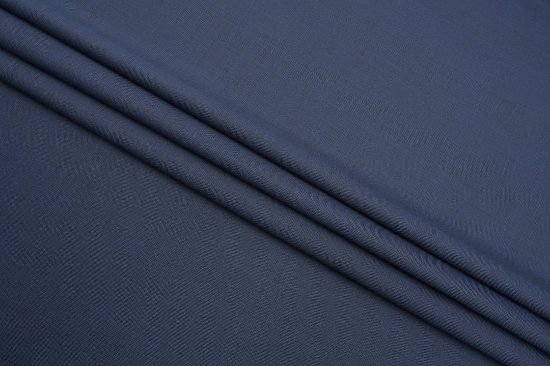 Dark Blue Checks Merino Wool Jacket