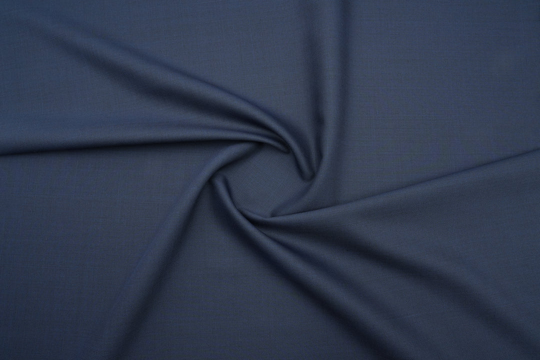 Dark Blue Checks Merino Wool Suit