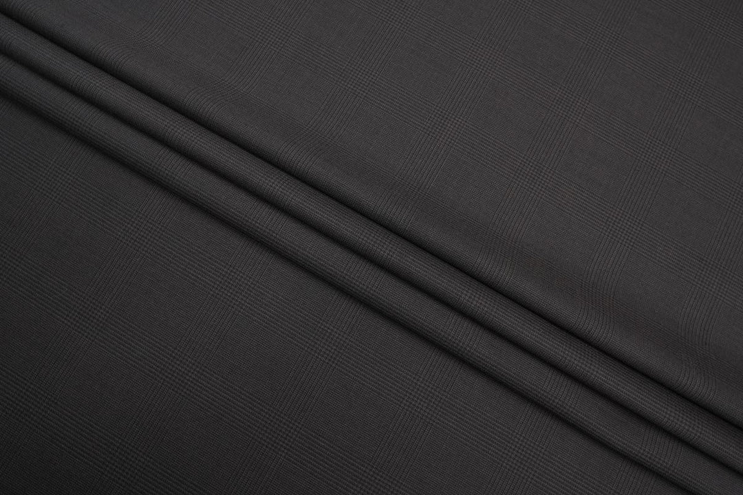 Brown Prince of Wales Check Merino Wool Pant