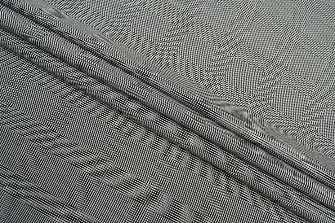 Black Prince of Wales Check Merino Wool Suit