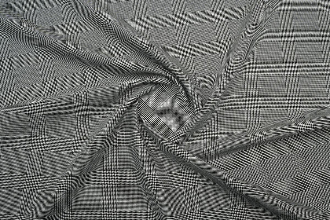 Black Prince of Wales Check Merino Wool Suit