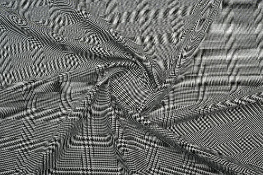 Black Prince of Wales Check Merino Wool Pant