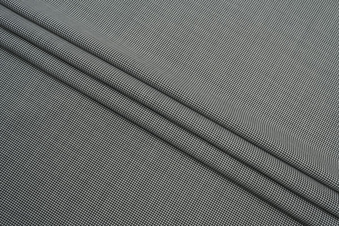 Black Houndstooth Merino Wool Pant