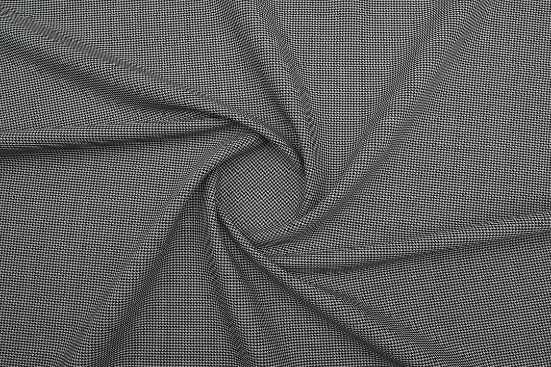 Black Houndstooth Merino Wool Jacket