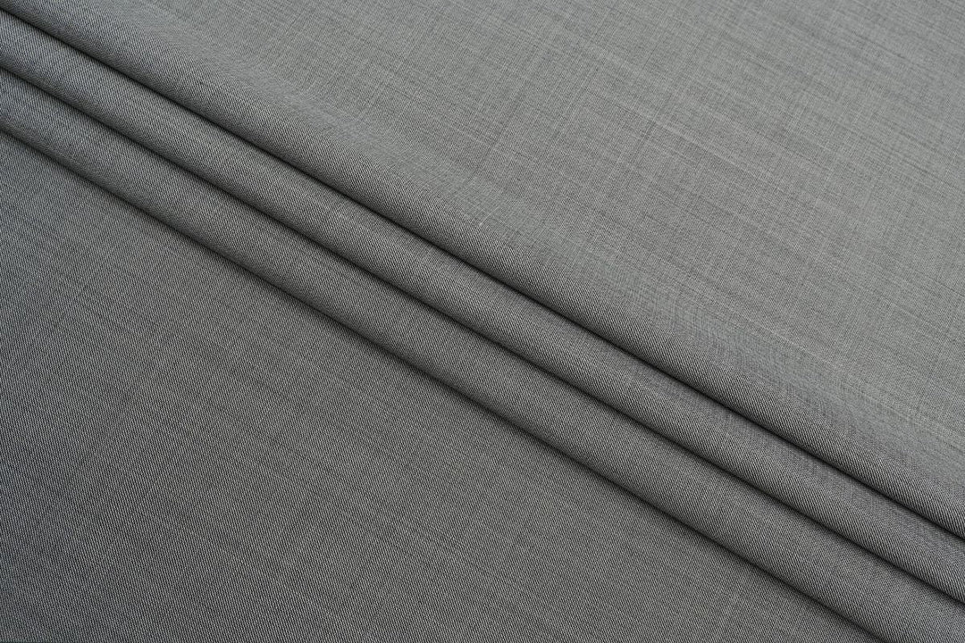 Light Grey Sharkskin Merino Wool Pant