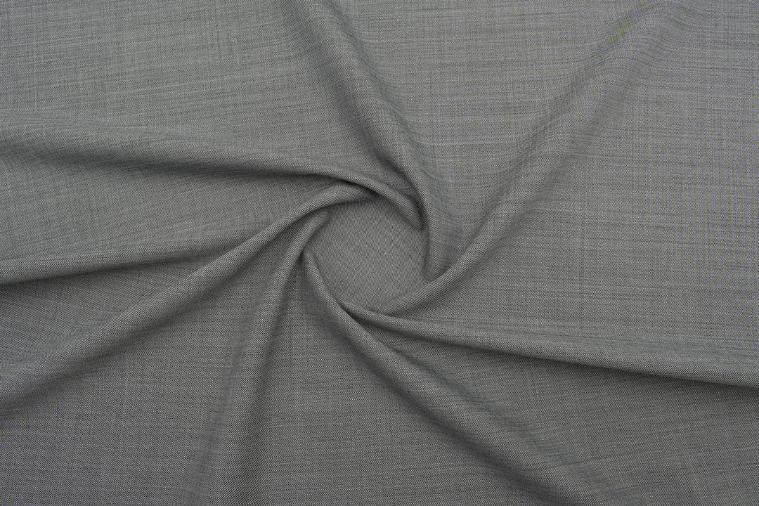 Light Grey Sharkskin Merino Wool Pant