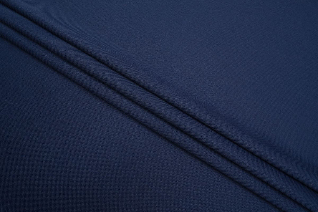 Blue Grosgrain Merino Wool Pant