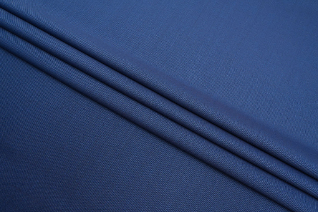 Royal Blue Solid/Plain Merino Wool Pant