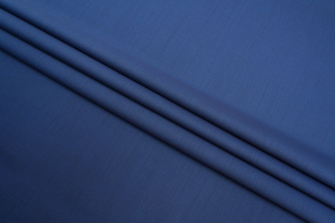 Royal Blue Solid/Plain Merino Wool Jacket