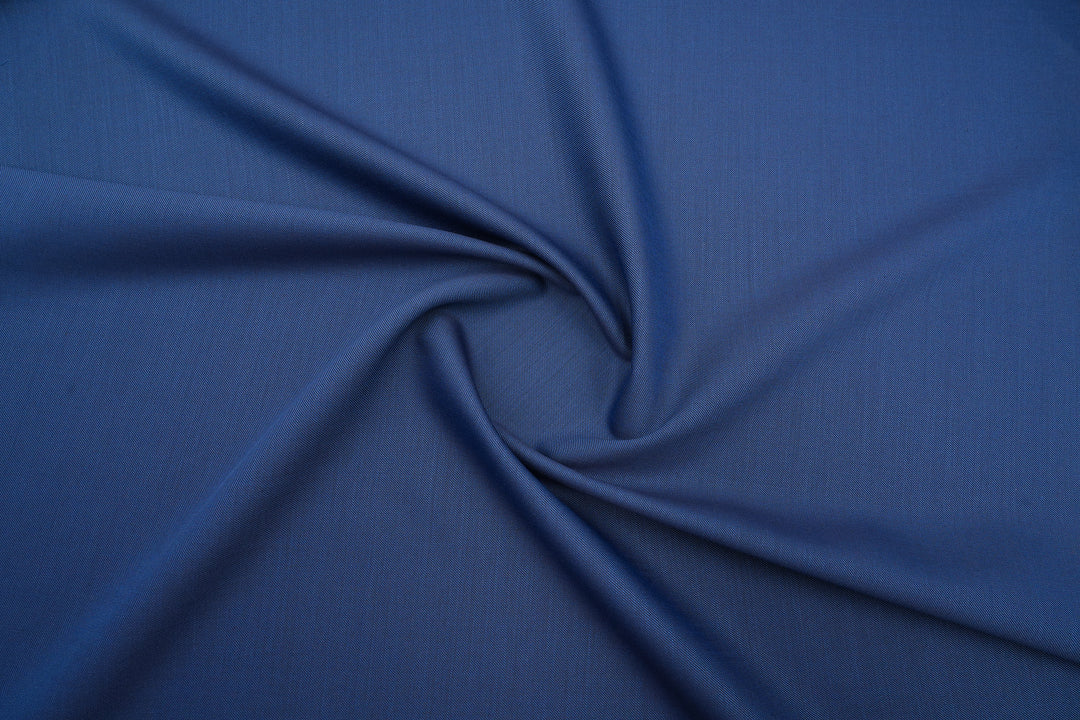 Royal Blue Solid/Plain Merino Wool Suit