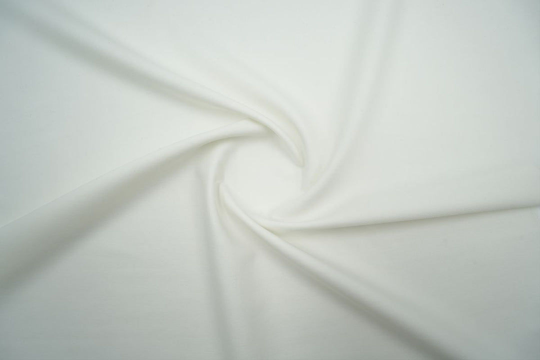 Off White Solid/Plain Merino Wool Pant