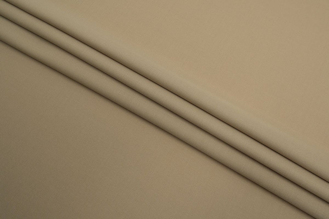 Tan Solid/Plain Merino Wool Pant